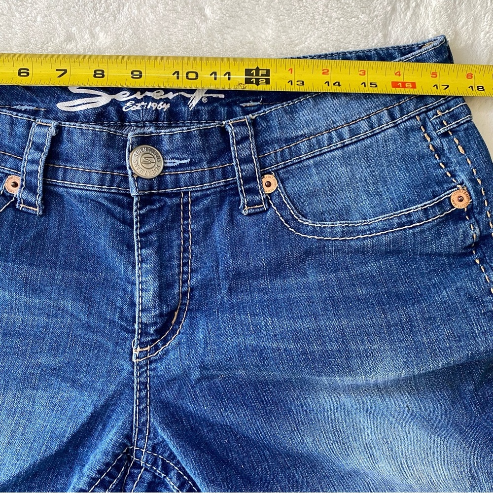 Seven7 Denim Mid-Rise Cropped Capri Jeans - Size 12 - Picture 5 of 12